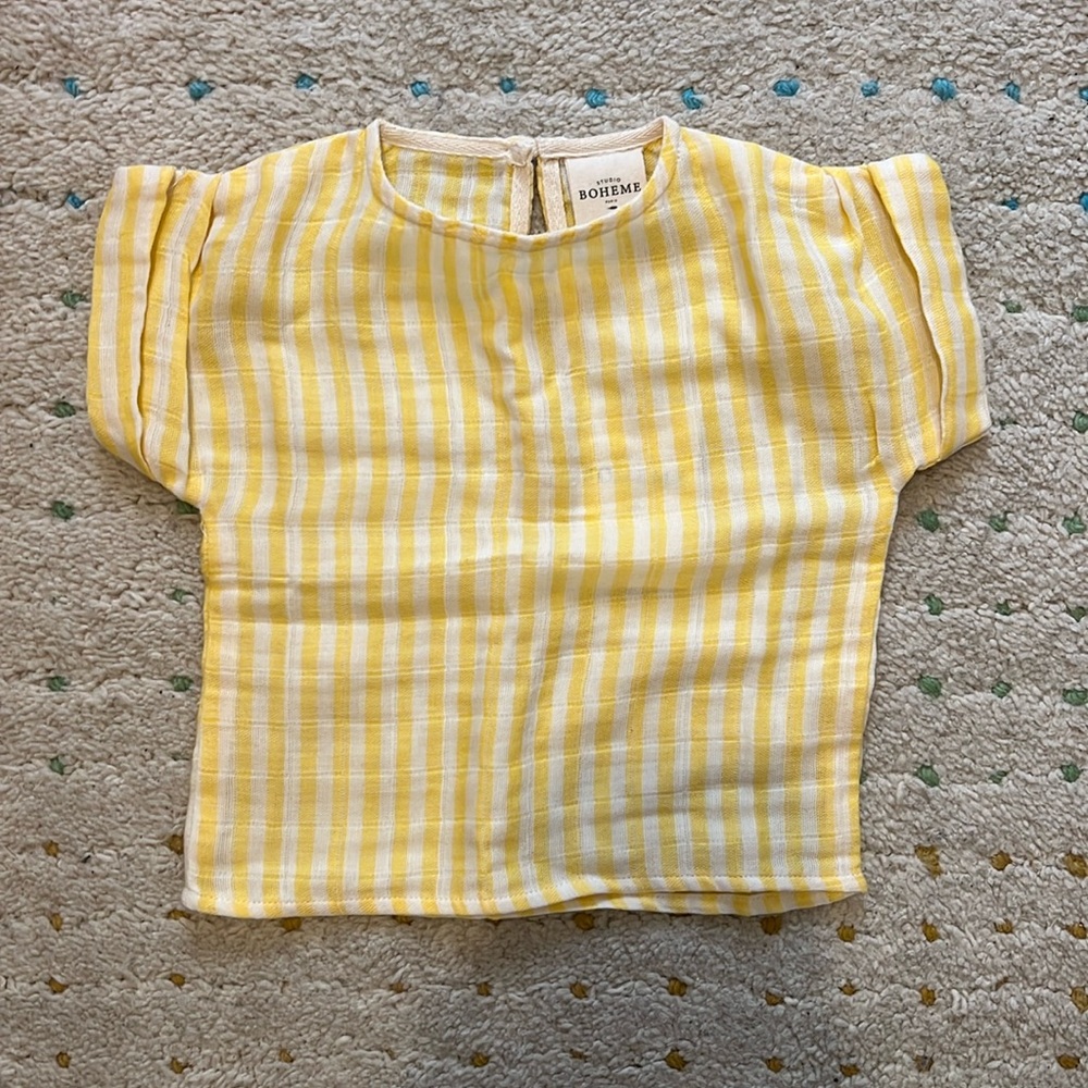 Yellow striped 18month tee
